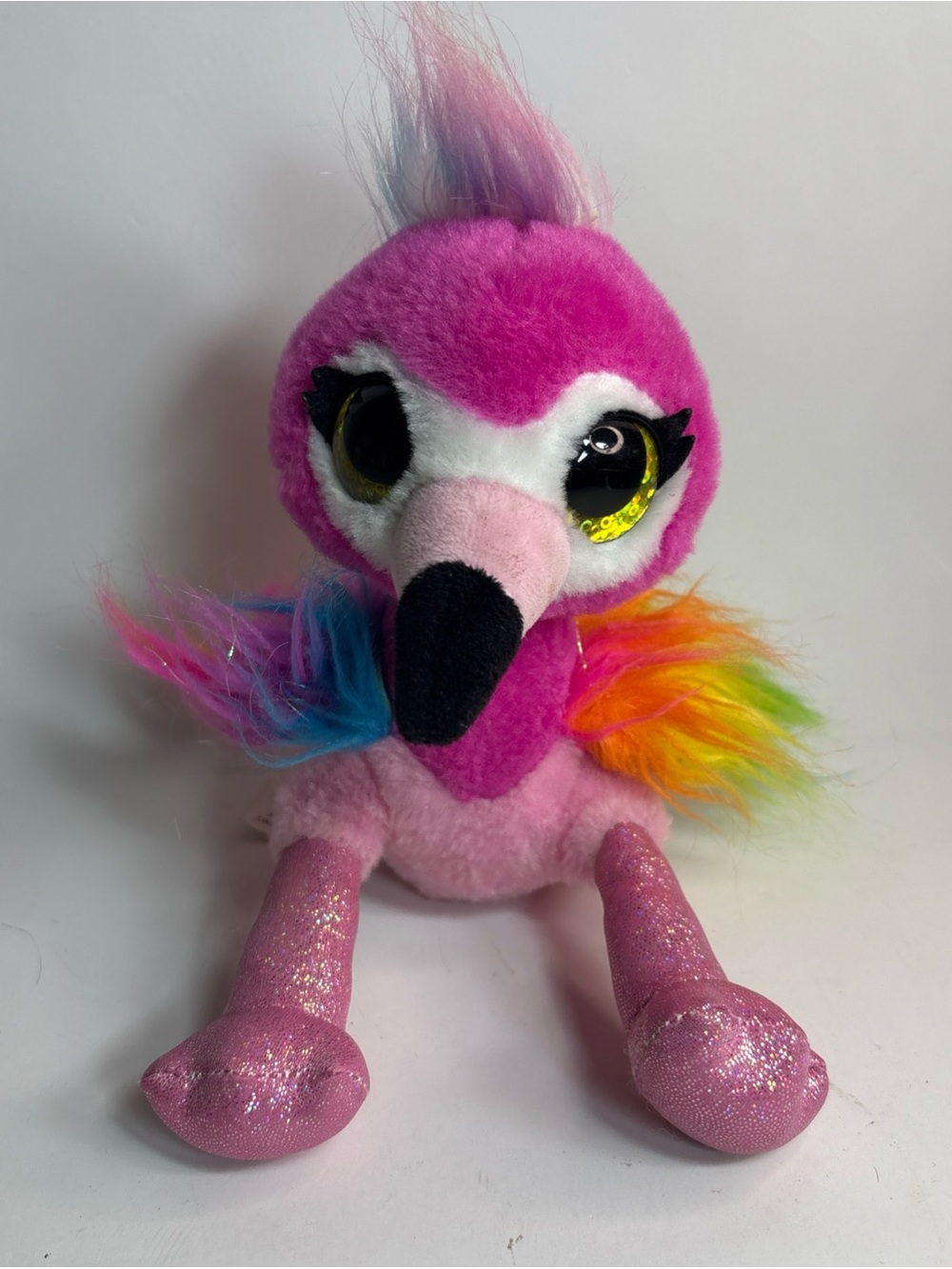 Coco Cones Zuru Surprise Series 1 Summer Flamingo Small Pink Rainbow Plush - EUC